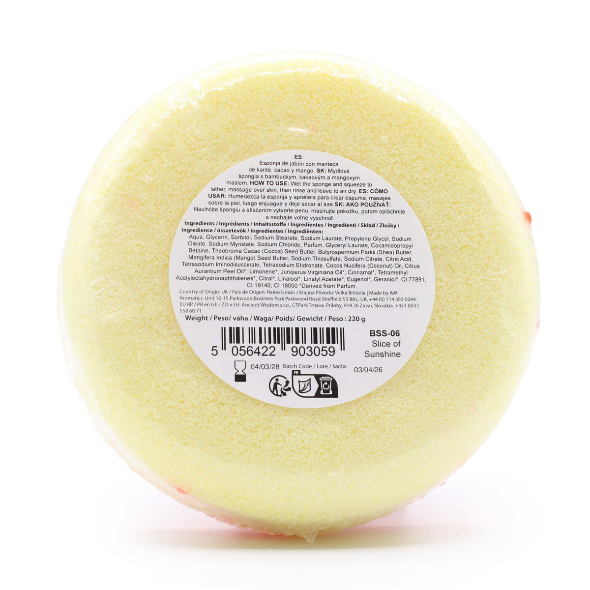 Butter Bubble Zeep-Spons – Sinaasappel & Grapefruit – 220 g