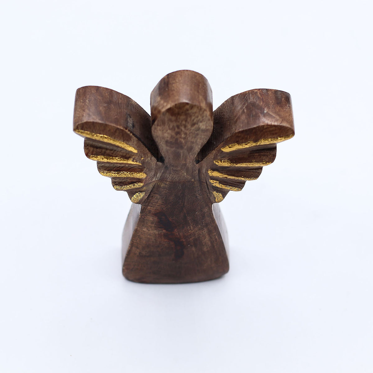 Mango Houten Engel met Gouden Vleugels – Small