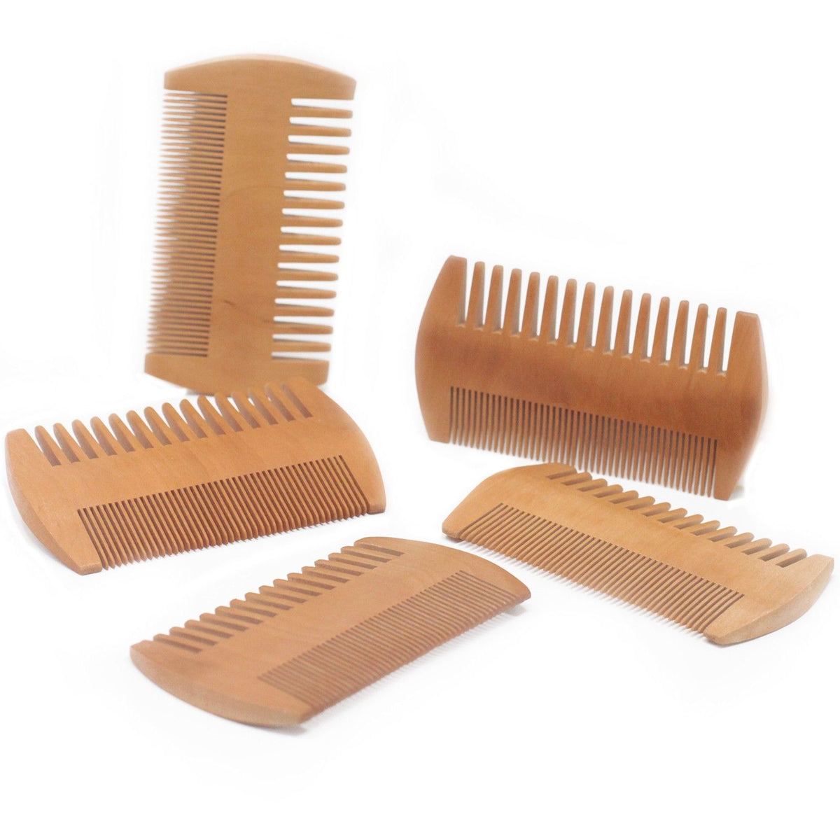 Dubbelzijdige Houten Baardkam – Perenhout
