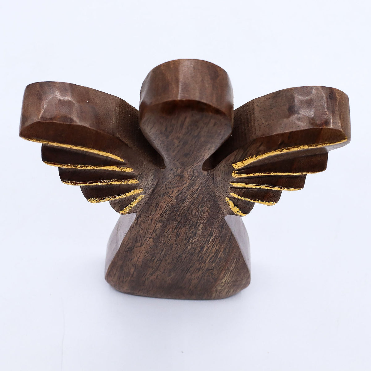 Mango Houten Engel met Gouden Vleugels – Large