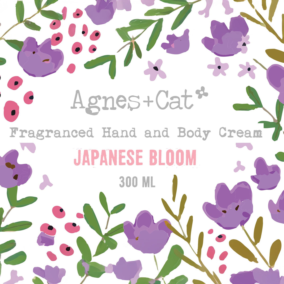 Agnes + Cat Hand- & Lichaamscrème – Japanse Bloesem – 300 ml