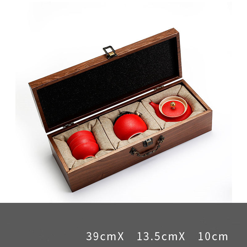 Keramische Kung Fu Theeset – Traditionele Chinese Theeceremonie Set met Theepot & Kopjes