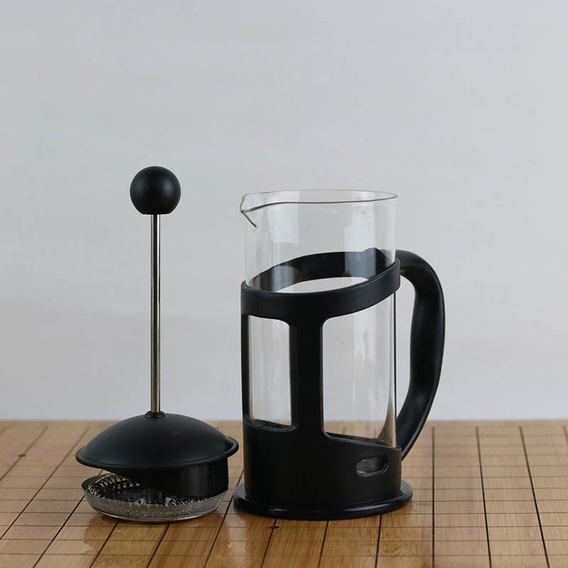 Glazen French Press Koffiemaker – Klassieke Drukpot voor Rijke & Aromatische Koffie