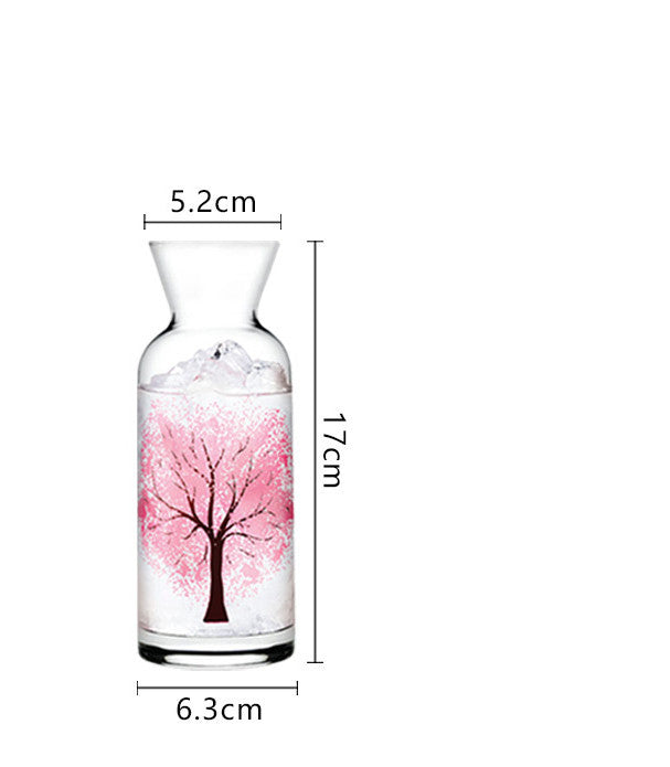 Sakura Kleurveranderende Glazen Waterkaraf – Kersenbloesem Karaf met Magisch Effect