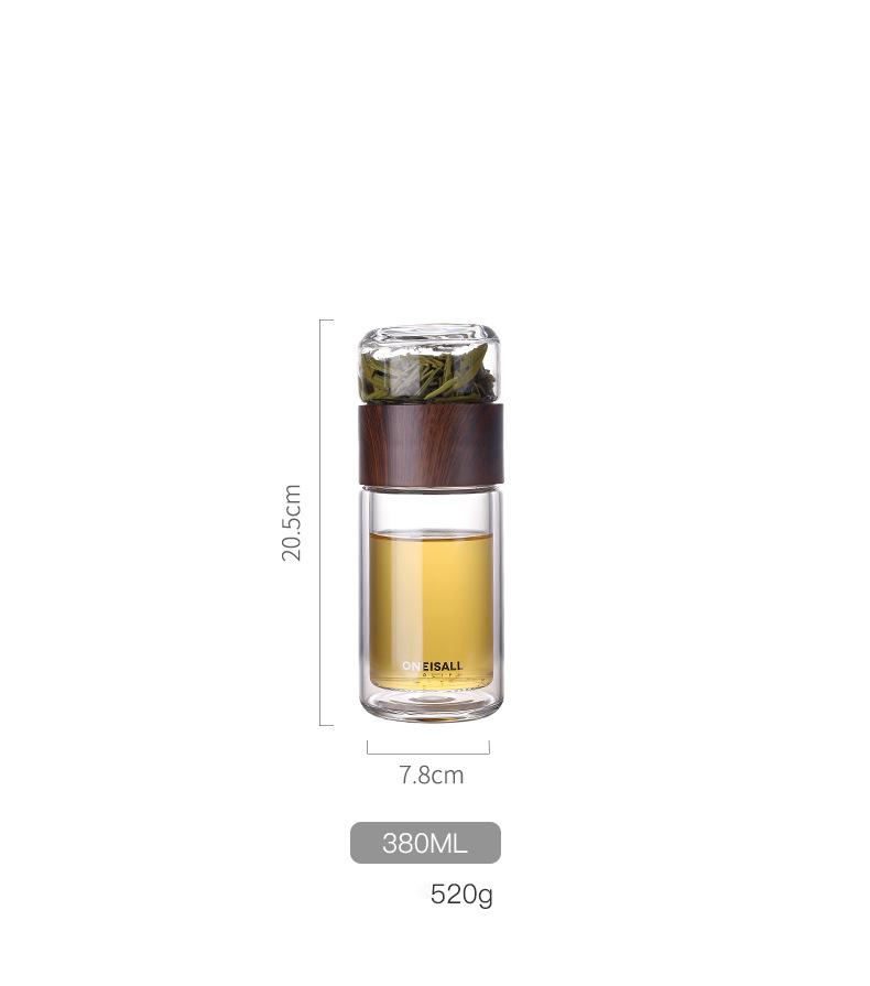 Glazen Theekop met Infuser – Gescheiden Thee- & Waterbeker voor Perfecte Losse Thee