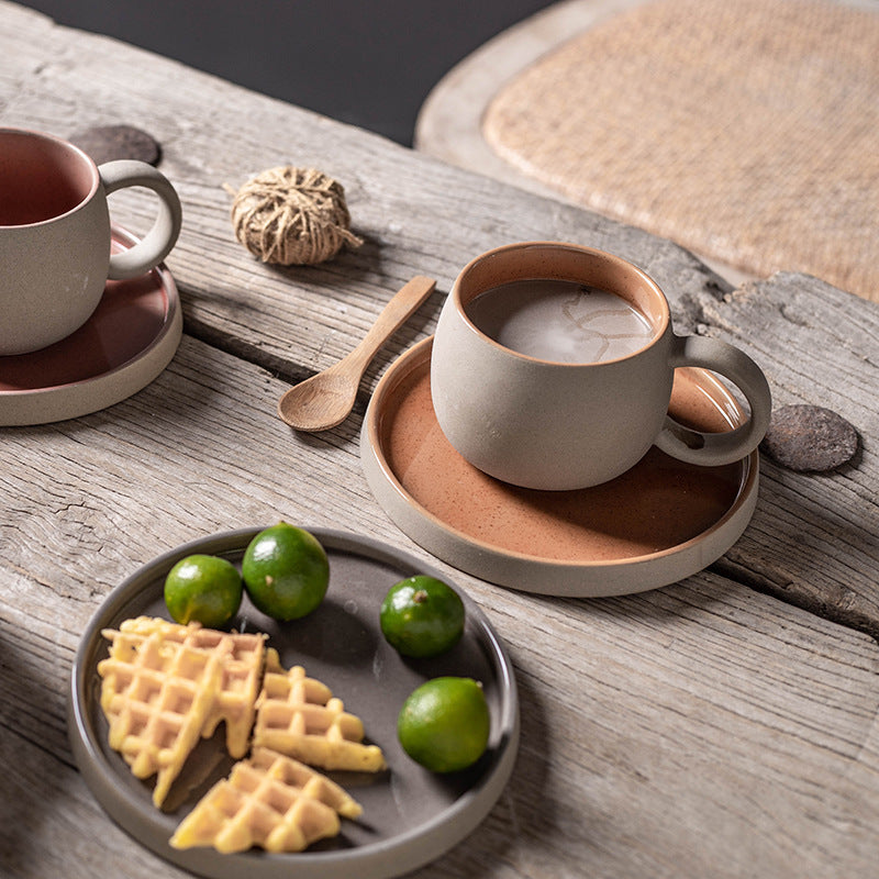 Keramische Garland Mok & Schotel Set – Creatieve Koffie- en Theekop in Elegant Design