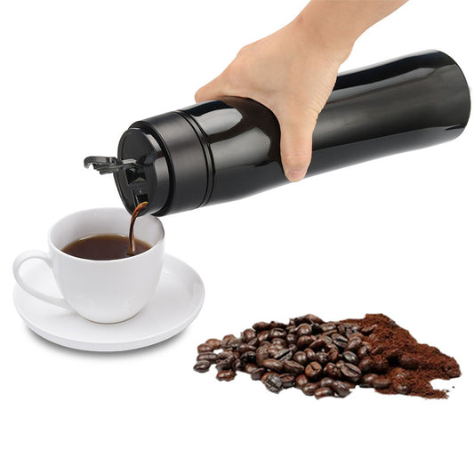 RVS French Press Koffiemaker – Draagbare Drukpot voor Verse Koffie, Ideaal voor Reizen & Kamperen