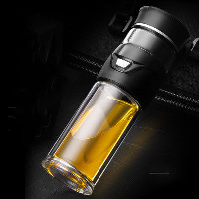 Luxe Glazen Theekop met Scheidingsfilter – Slimme Infuser Beker voor Perfecte Losse Thee