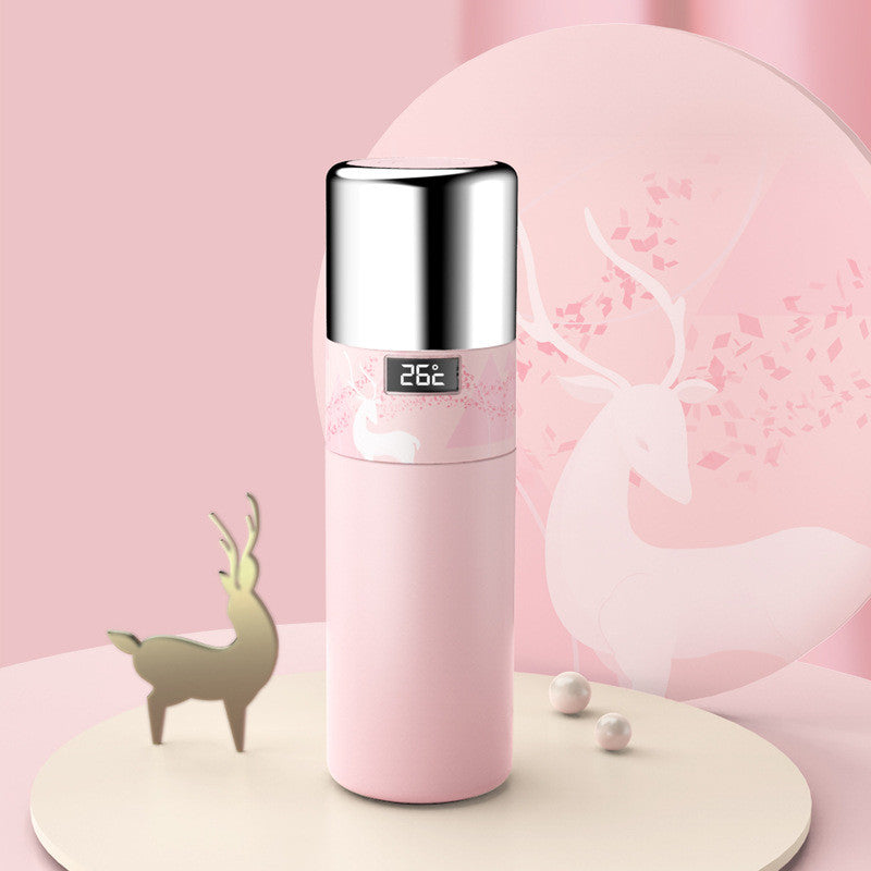 Smart Thermosfles met Temperatuurdisplay – RVS Vacuum Drinkfles met LED Temperatuurmeter