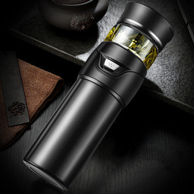 Luxe Glazen Theekop met Scheidingsfilter – Slimme Infuser Beker voor Perfecte Losse Thee