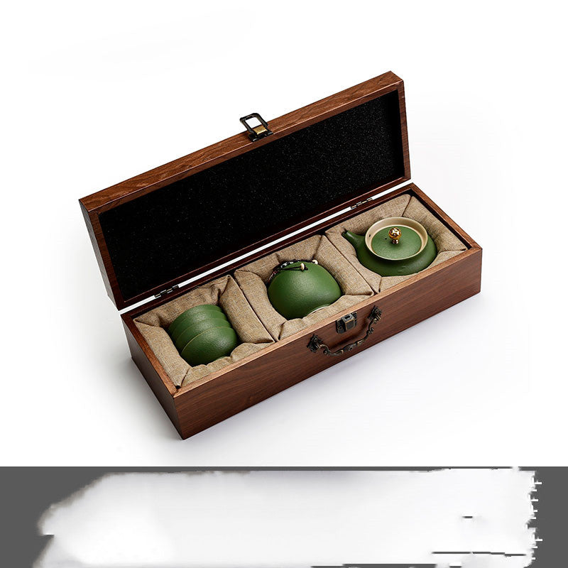 Keramische Kung Fu Theeset – Traditionele Chinese Theeceremonie Set met Theepot & Kopjes