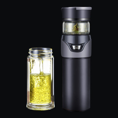 Luxe Glazen Theekop met Scheidingsfilter – Slimme Infuser Beker voor Perfecte Losse Thee