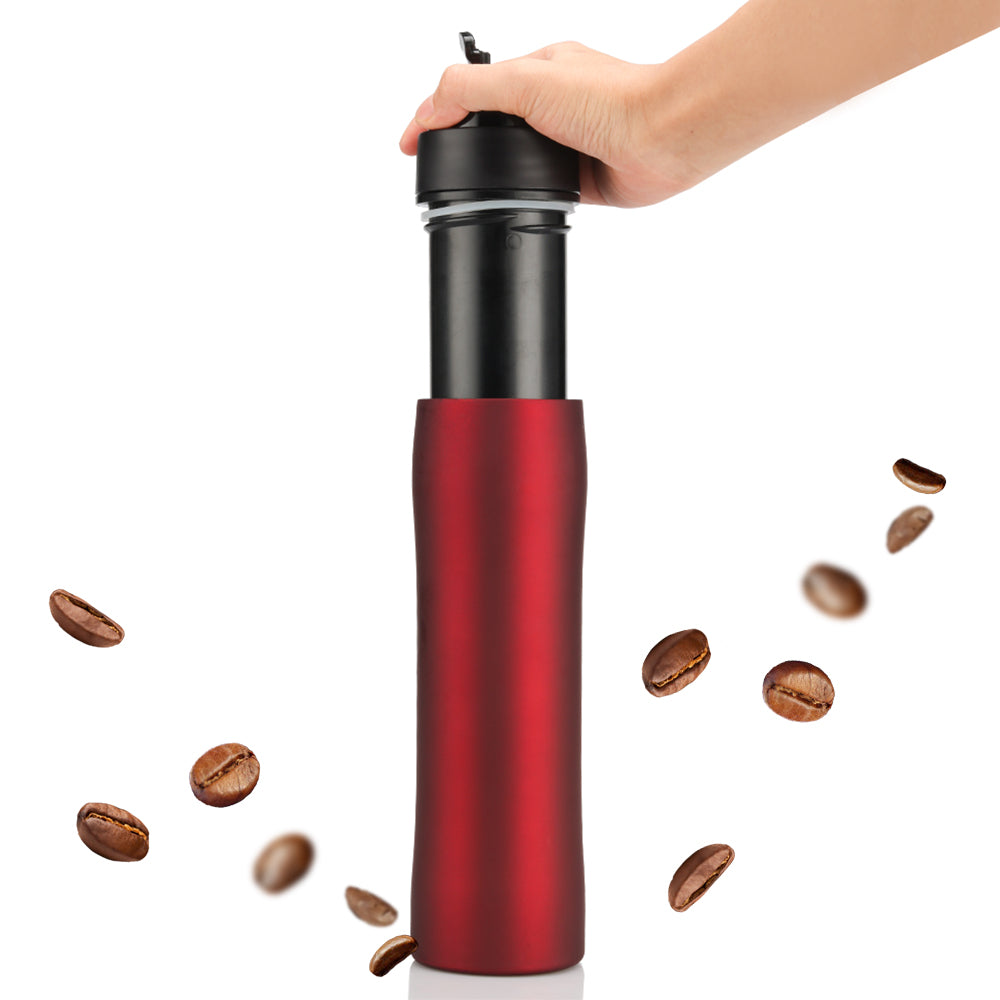RVS French Press Koffiemaker – Draagbare Drukpot voor Verse Koffie, Ideaal voor Reizen & Kamperen