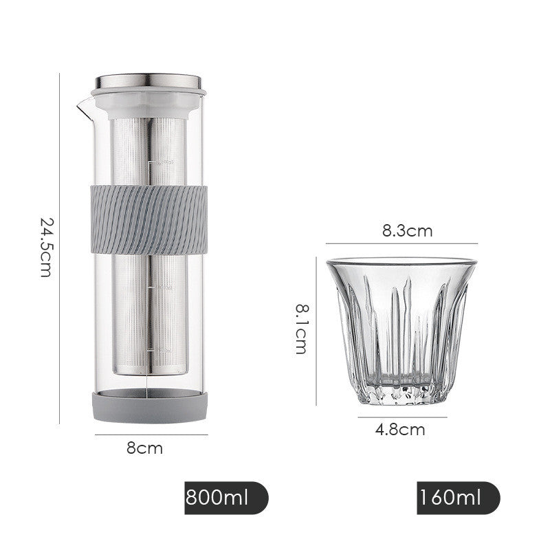 Ice Drip Cold Brew Koffiemaker – Glazen Slow Drip Koffiepot voor Zachte & Verfrissende Iced Coffee