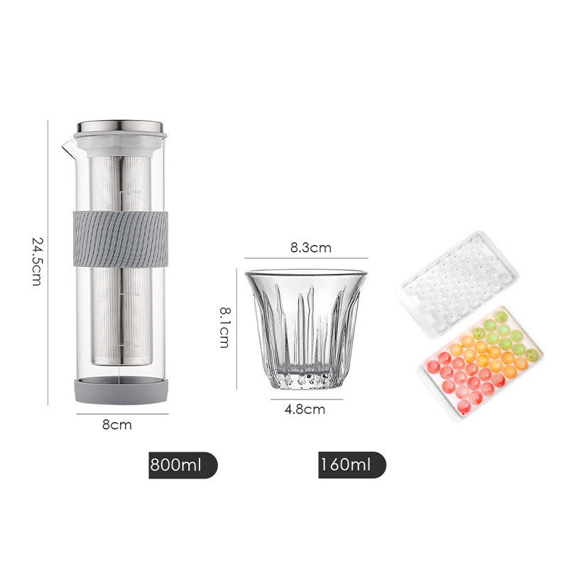 Ice Drip Cold Brew Koffiemaker – Glazen Slow Drip Koffiepot voor Zachte & Verfrissende Iced Coffee