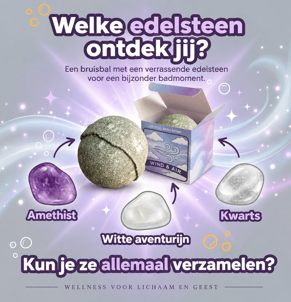 Elemental Crystal Bruisbal – Air – 220 g