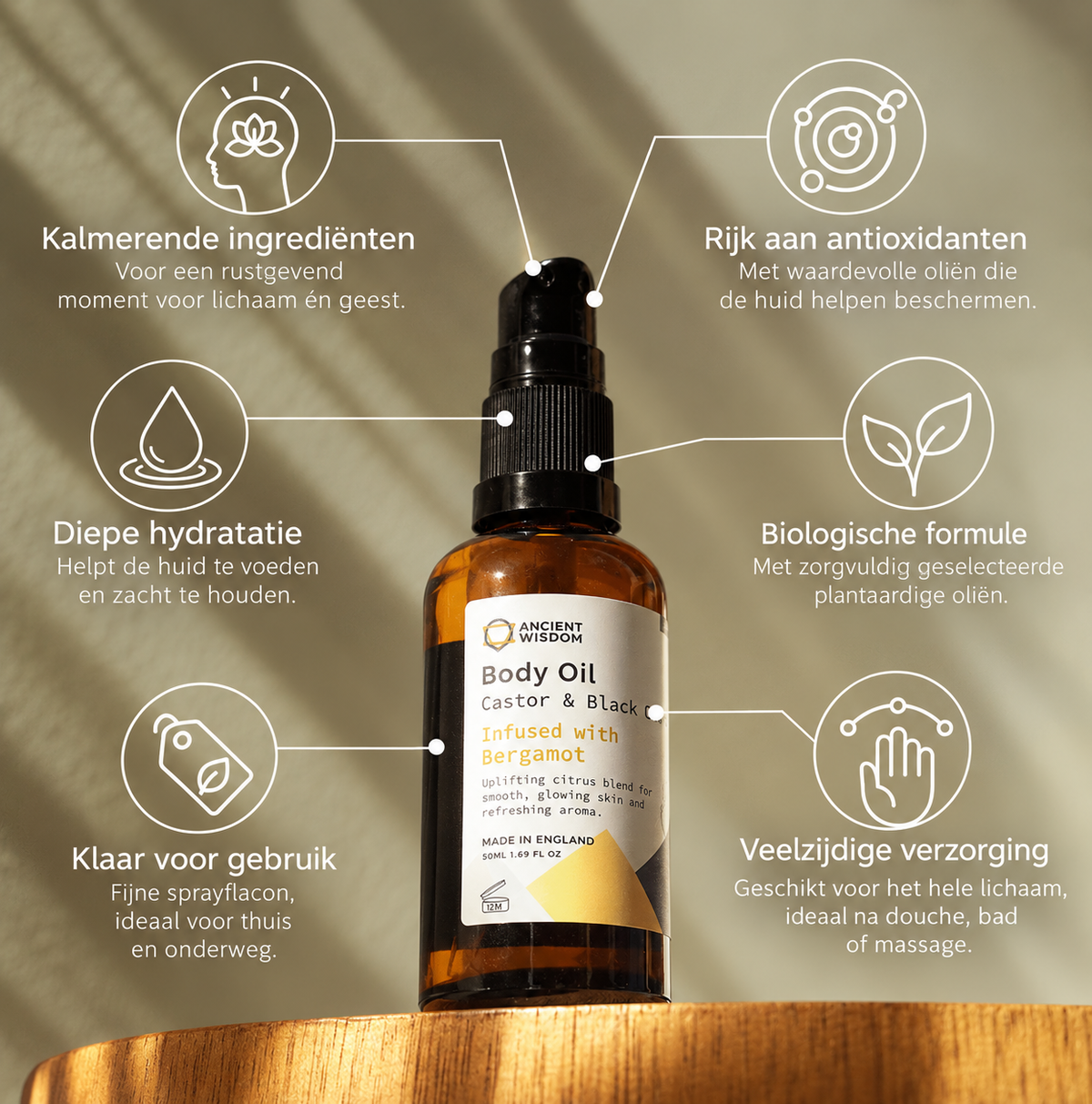 Biologische Lichaamsolie – Bergamot – 50 ml