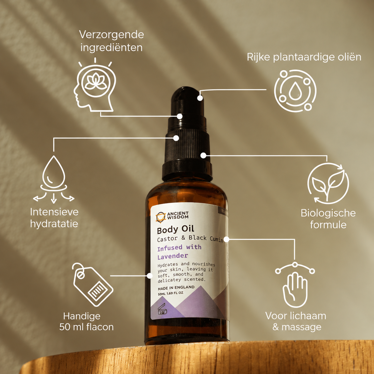 Biologische Lichaamsolie – Lavendel – 50 ml