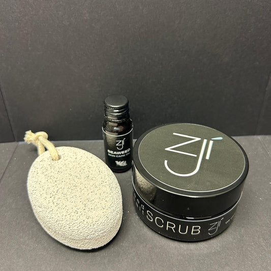 Combipakket Luxe scrub + Seaweed skin care olie + Puimsteen
