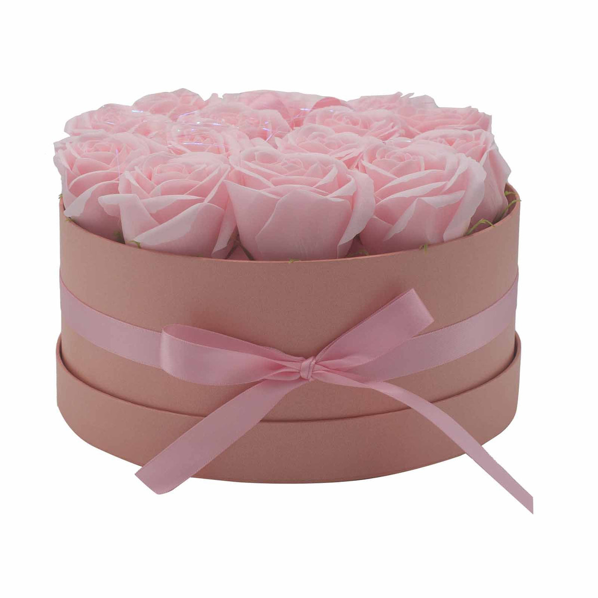 Zeepbloemen Geschenkboeket – 14 Roze Rozen
