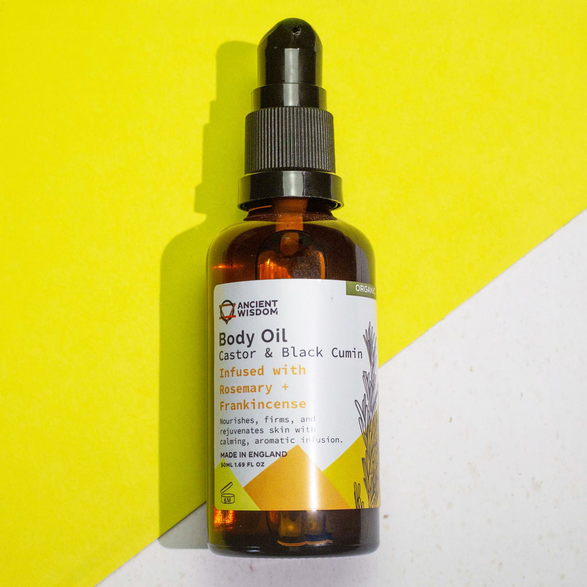 Biologische Lichaamsolie – Rozemarijn & Wierookhars – 50 ml