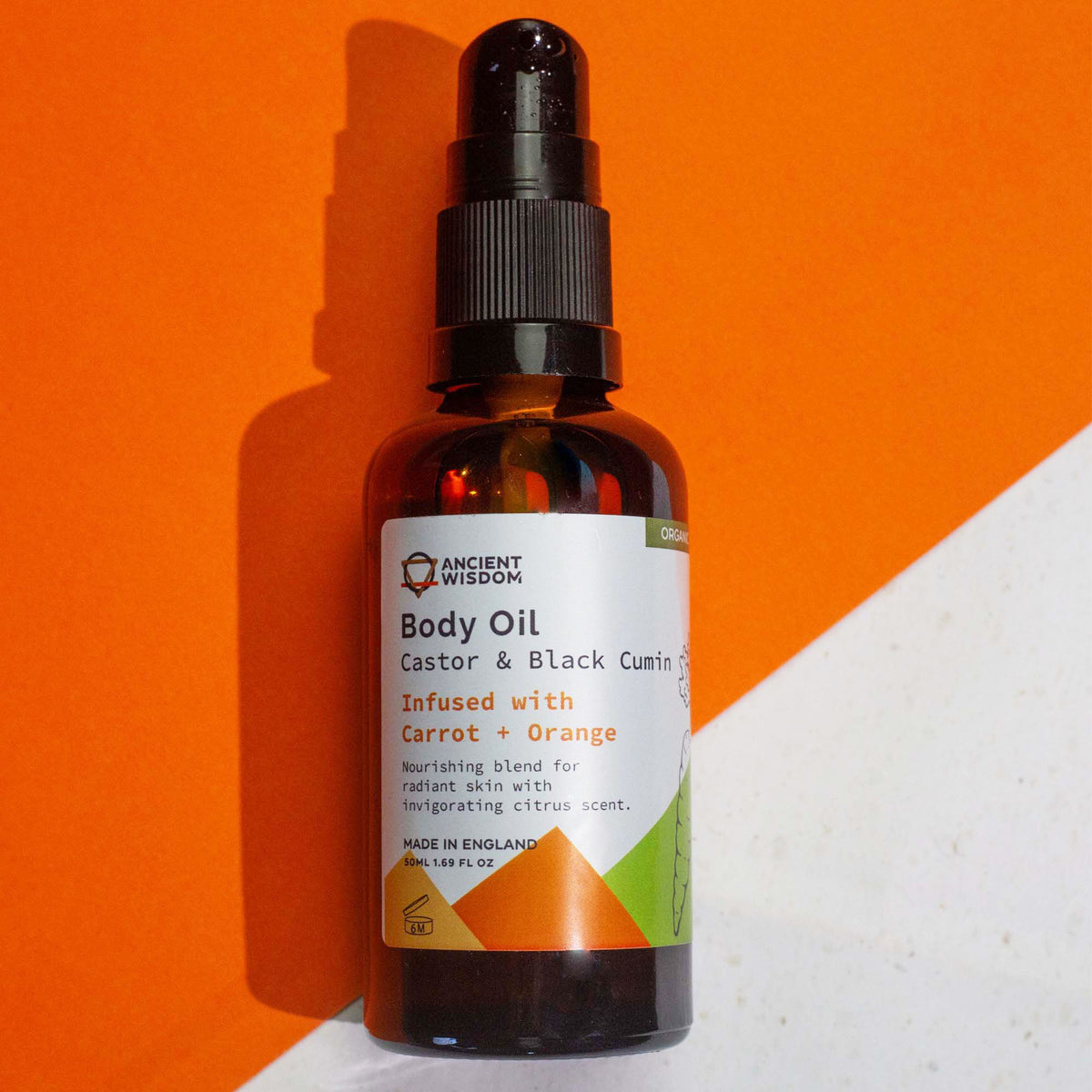 Biologische Lichaamsolie – Wortel & Sinaasappel – 50 ml