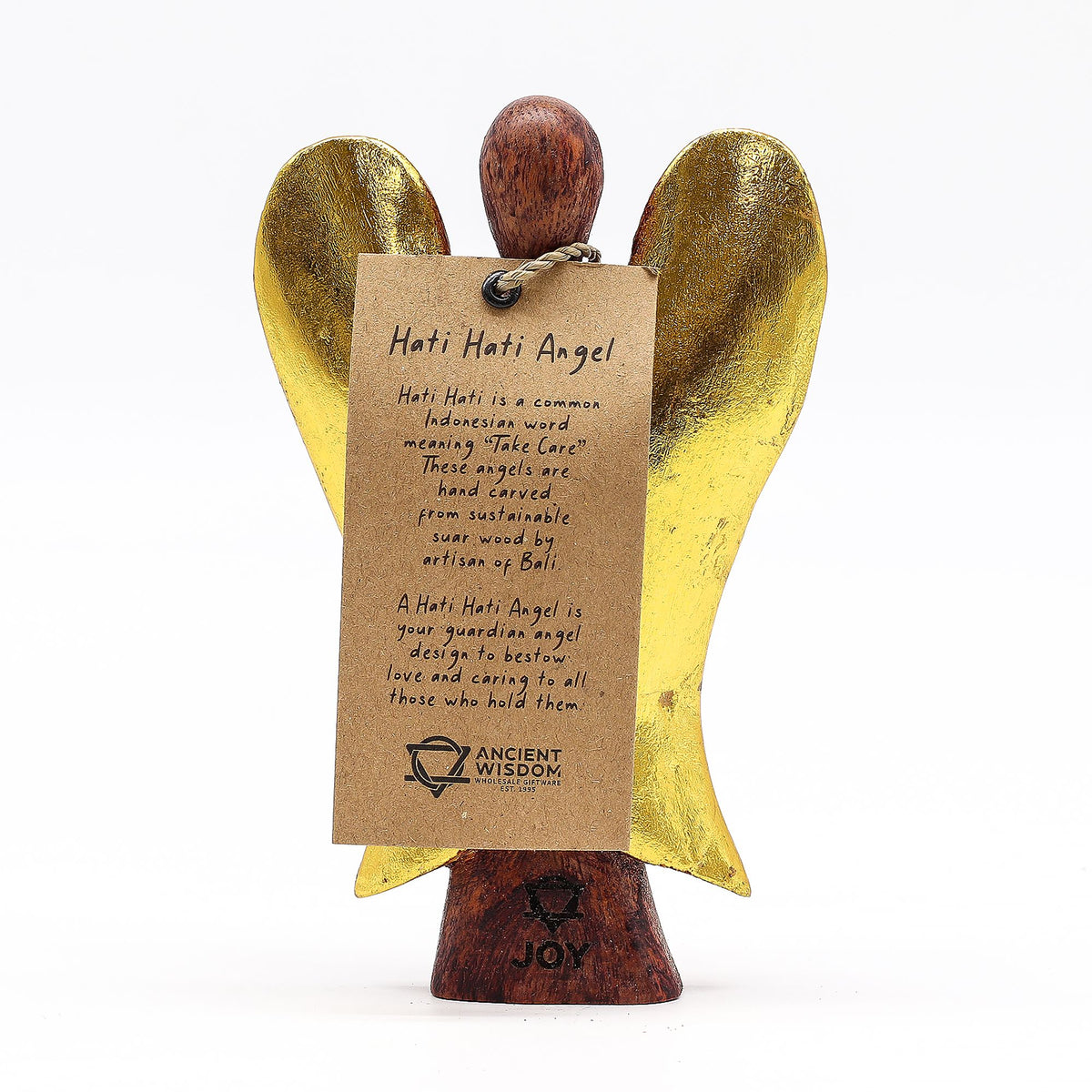 Hati-Hati Houten Engel Joy – 15 cm