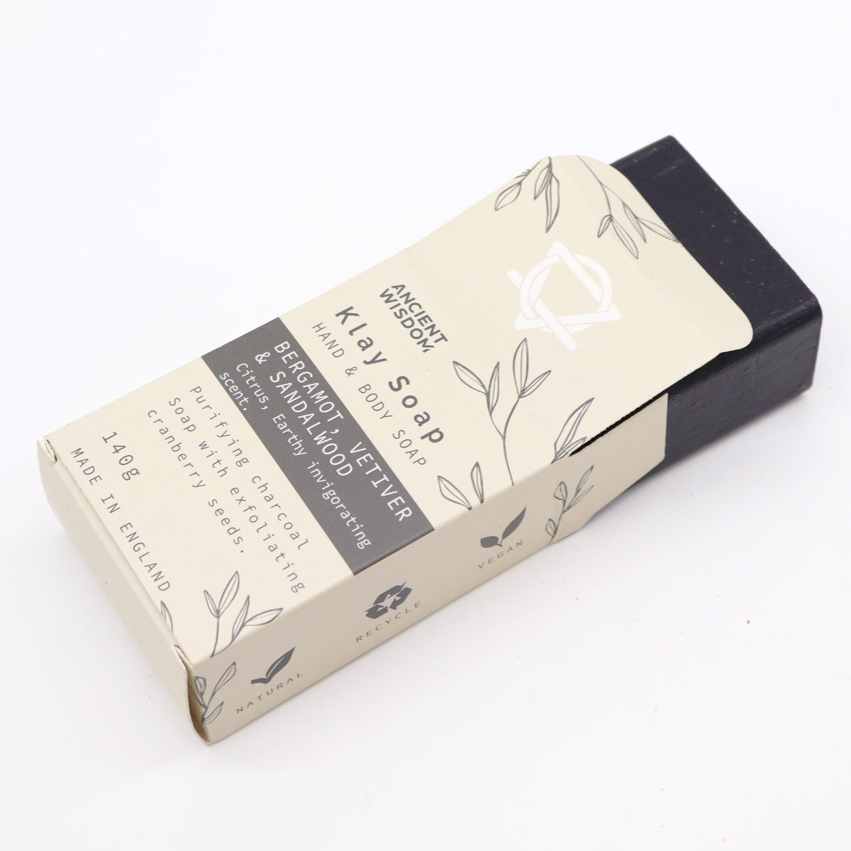 Natuurlijke Kleizeep – Bergamot &amp; Sandelhout – 145 g