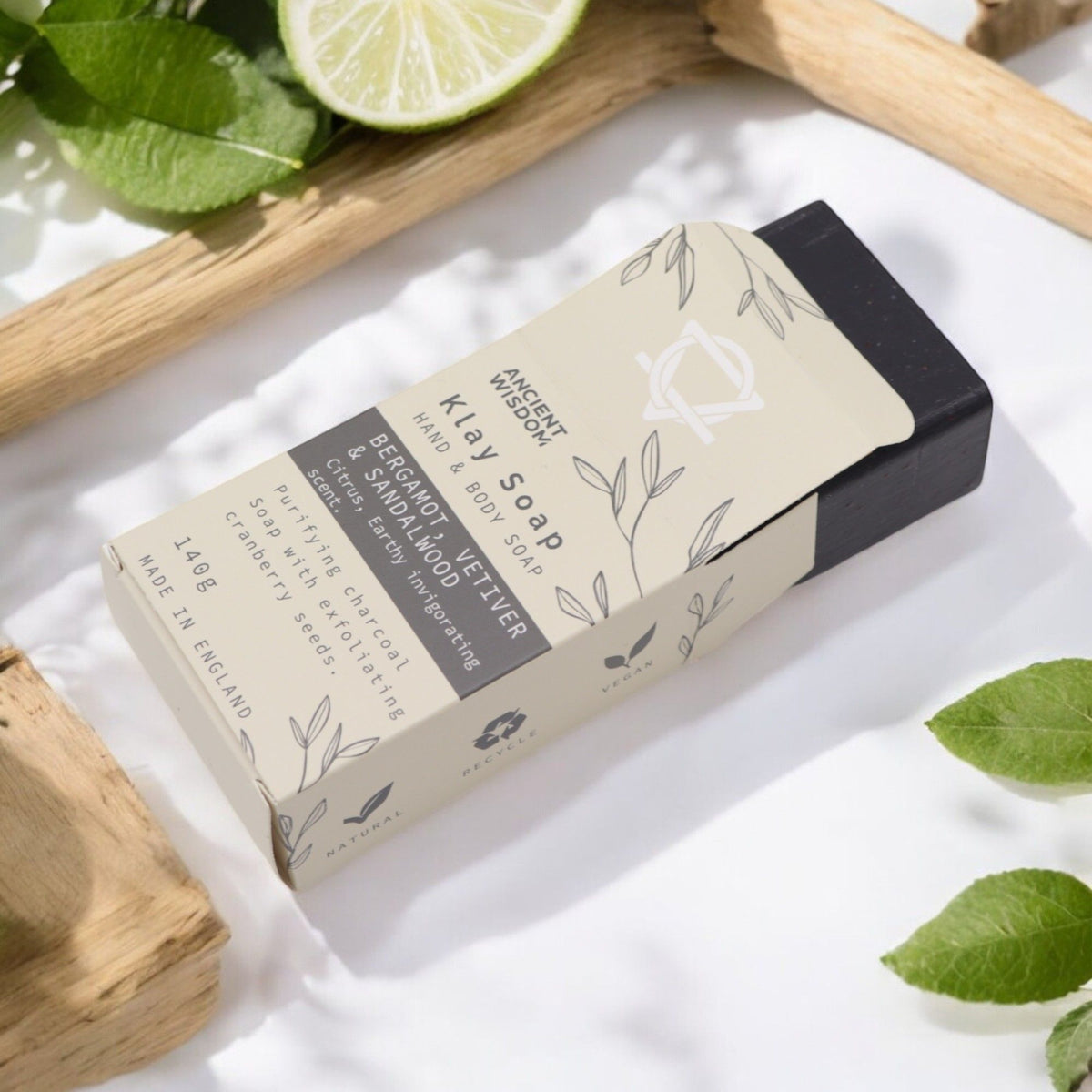 Natuurlijke Kleizeep – Bergamot &amp; Sandelhout – 145 g