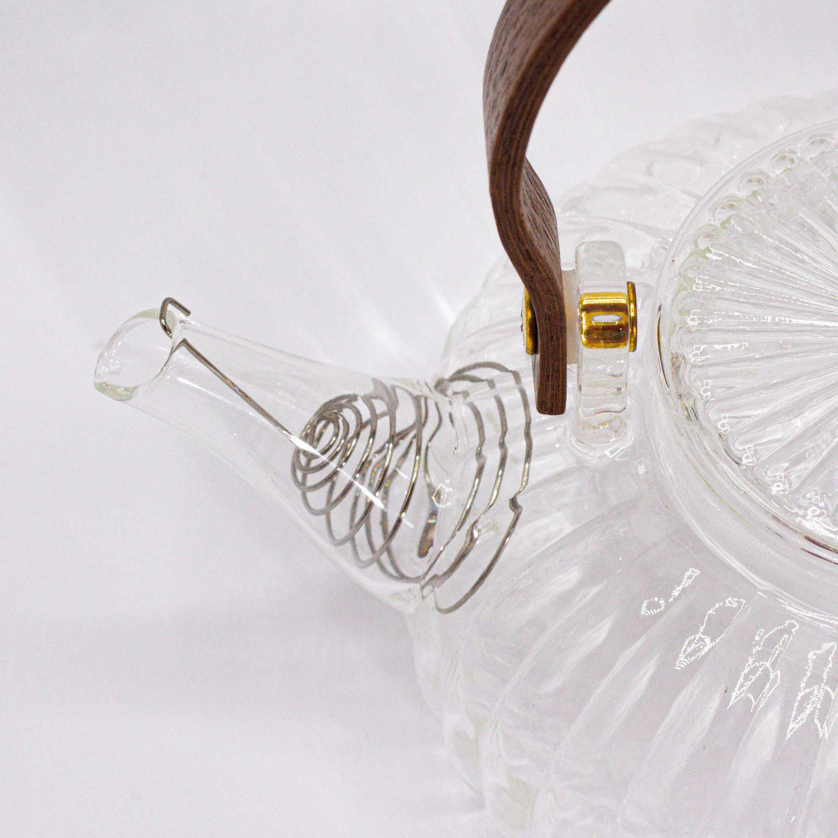 Glazen Theepot met Houten Handvat – 850 ml