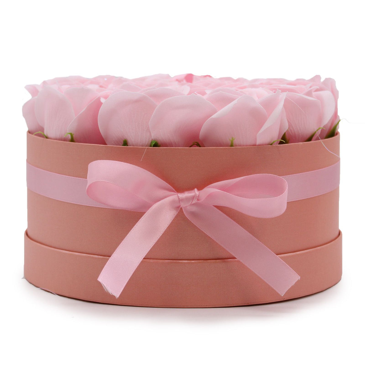 Zeepbloemen Geschenkboeket – 14 Roze Rozen