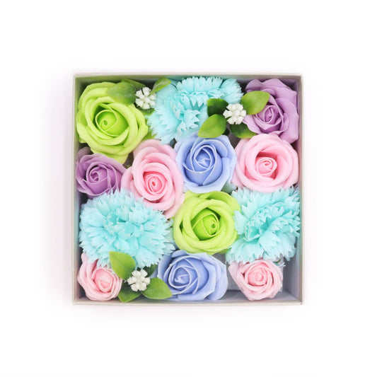 Baby Blessings – Blauwe Zeepbloemen in Geschenkdoos