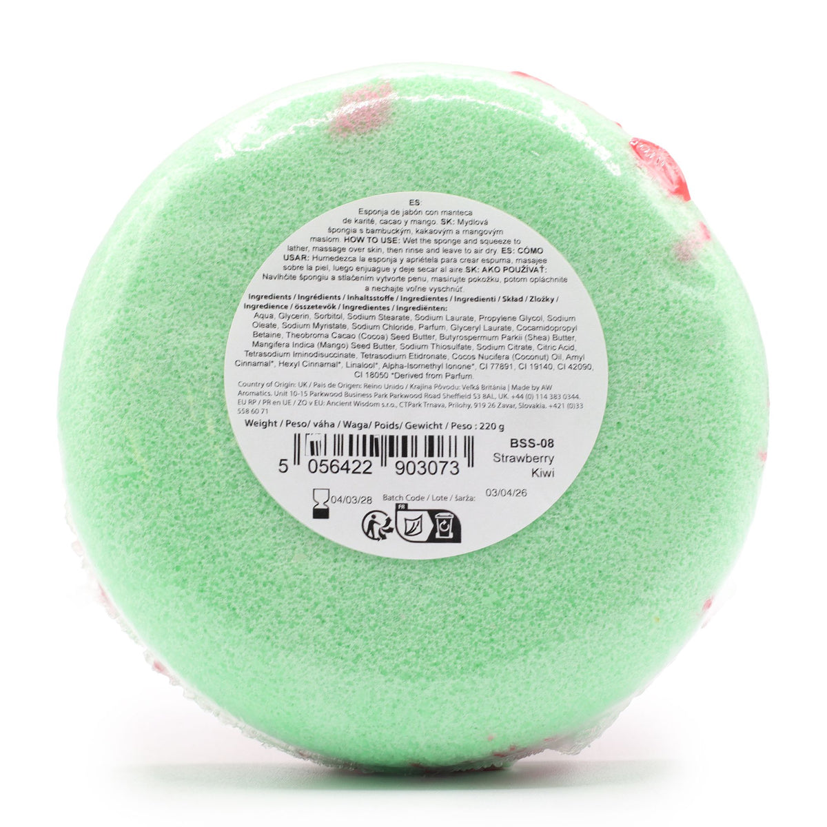 Butter Bubble Zeep-Spons – Aardbei & Kiwi – 220 g