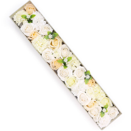 Wedding Blessings – Witte & Ivoorkleurige Zeepbloemen – 50 cm