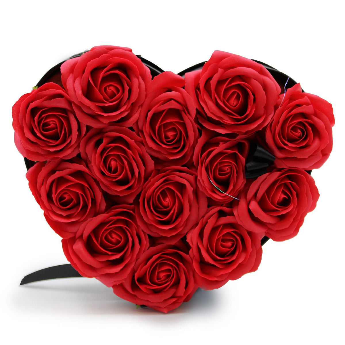 Zeepbloemen Geschenkboeket – 13 Rode Rozen in Hartvorm
