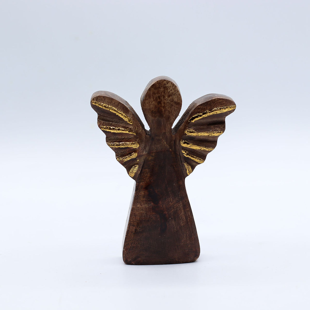 Mango Houten Engel met Gouden Vleugels – Small