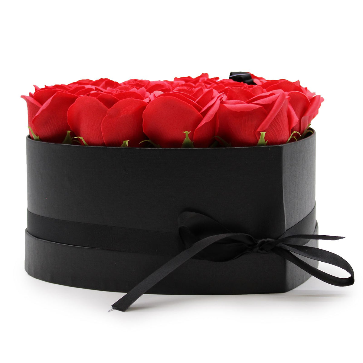 Zeepbloemen Geschenkboeket – 13 Rode Rozen in Hartvorm