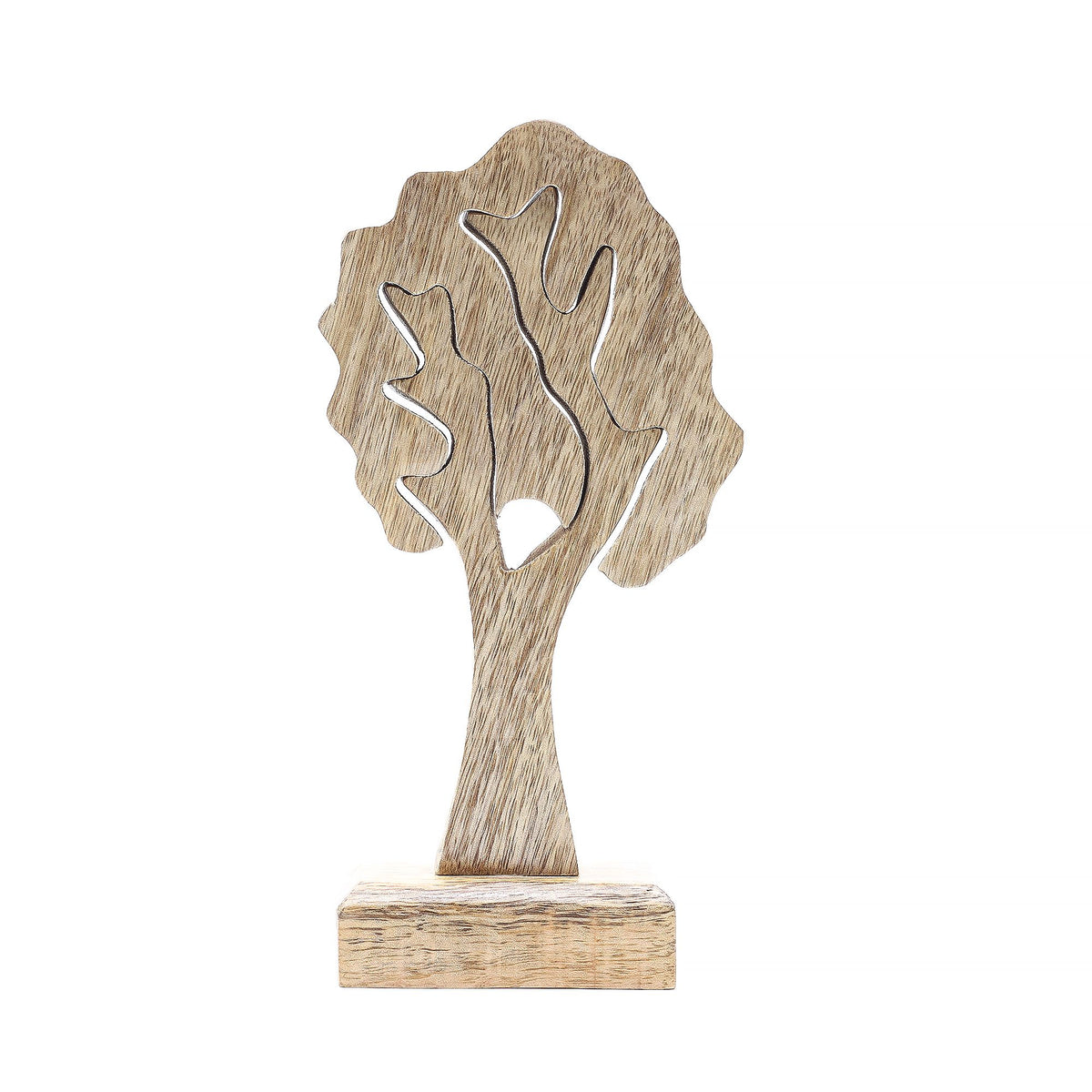 Mango Houten Decoratieboom met Groen Emaille – 20 cm