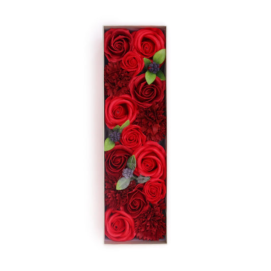 Classic Red Roses – Rode Zeepbloemen in Geschenkdoos – 28 cm