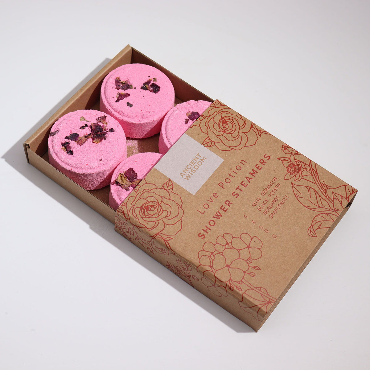Zen Shower Steamers – Love Potion – 4 stuks