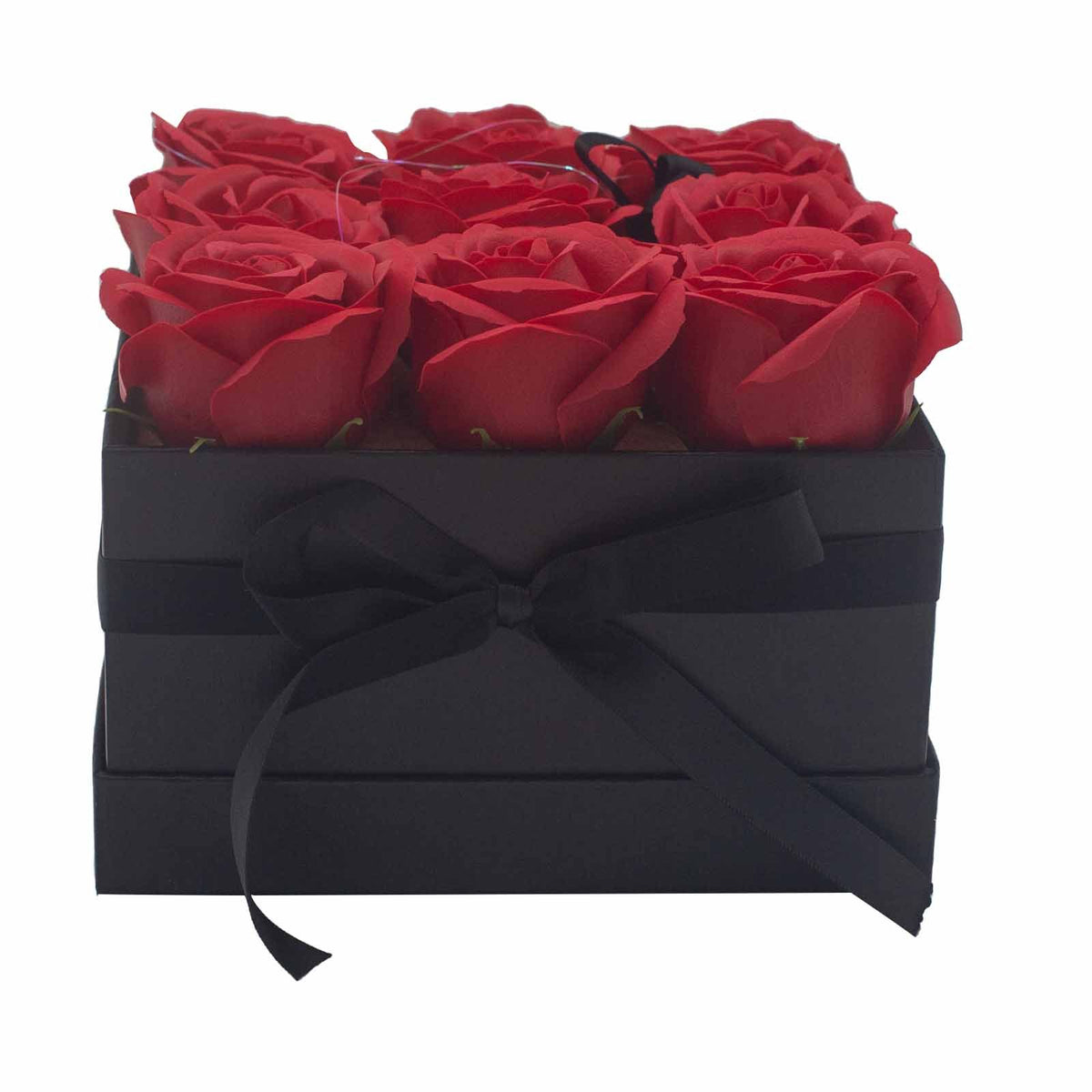 Zeepbloemen Geschenkboeket – 9 Rode Rozen