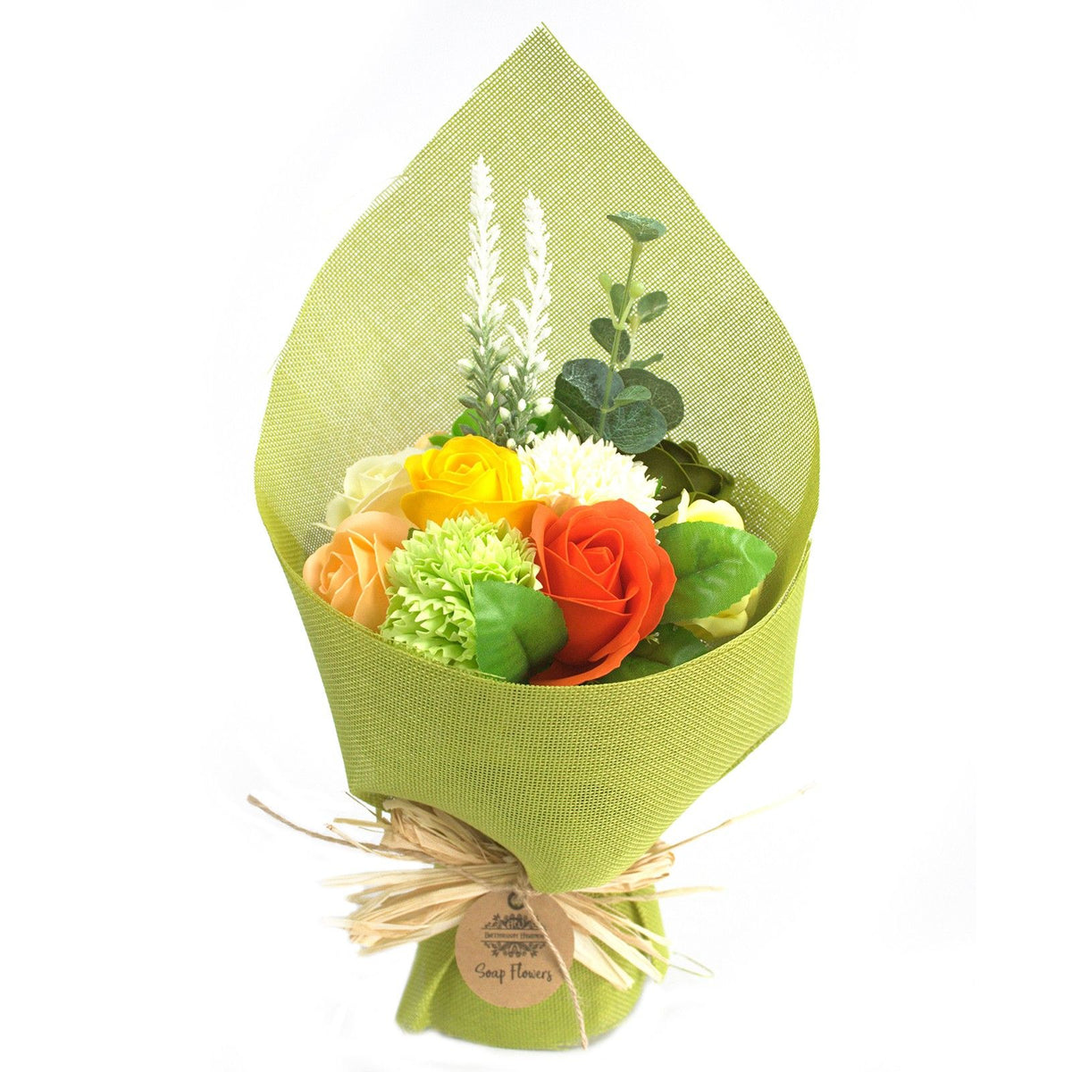 Staand Zeepbloemenboeket – Groen & Geel
