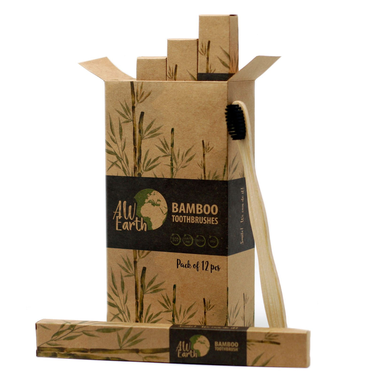 Bamboe Tandenborstel – Charcoal Medium Soft