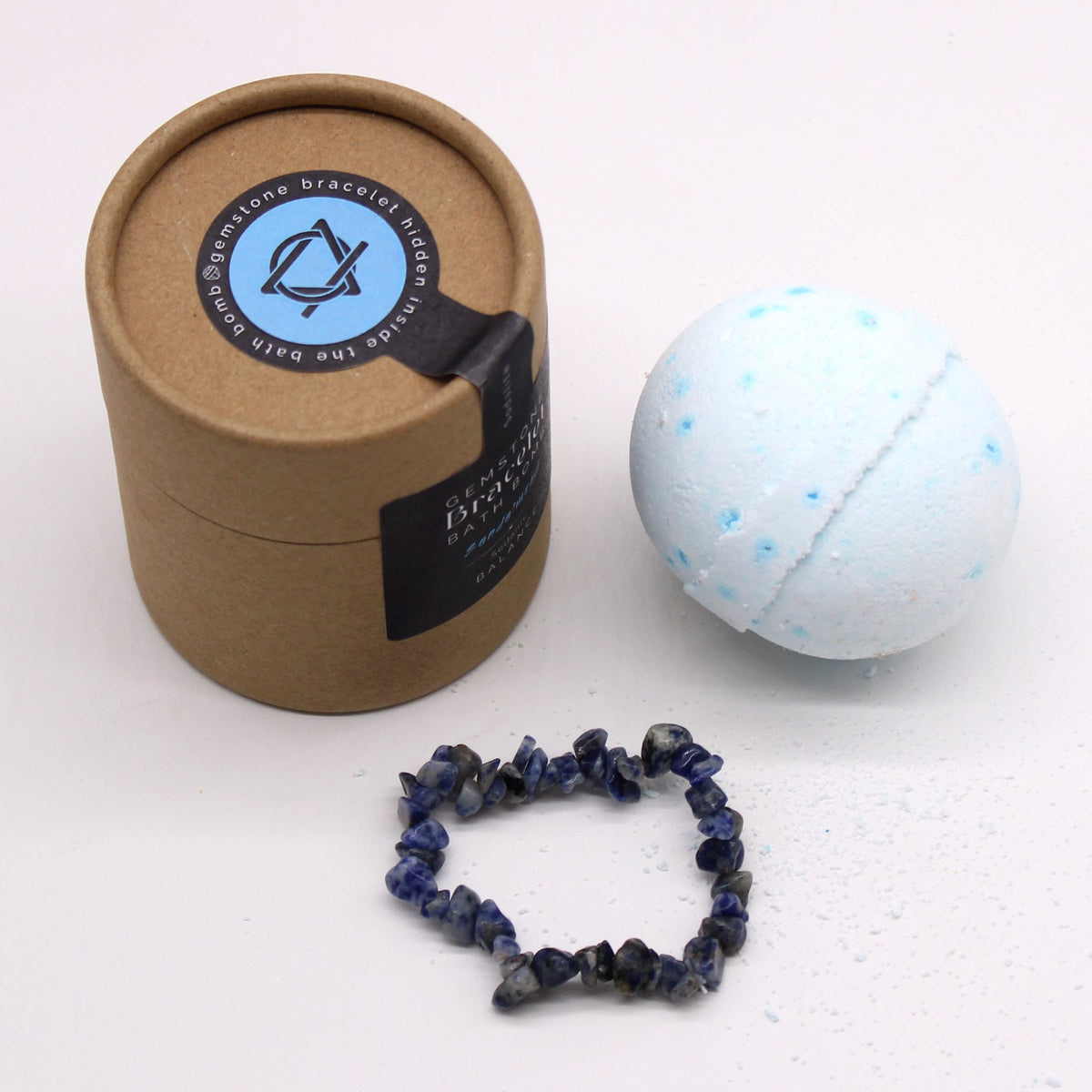 Bruisbal met Sodaliet Armband – Sandelhout