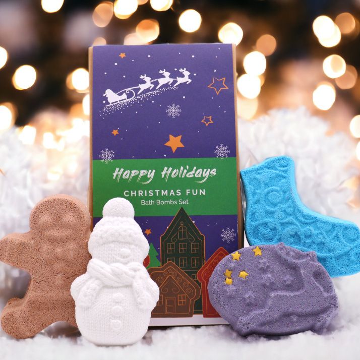 Christmas Fun – Kerst Bruisballen Geschenkset 4 stuks