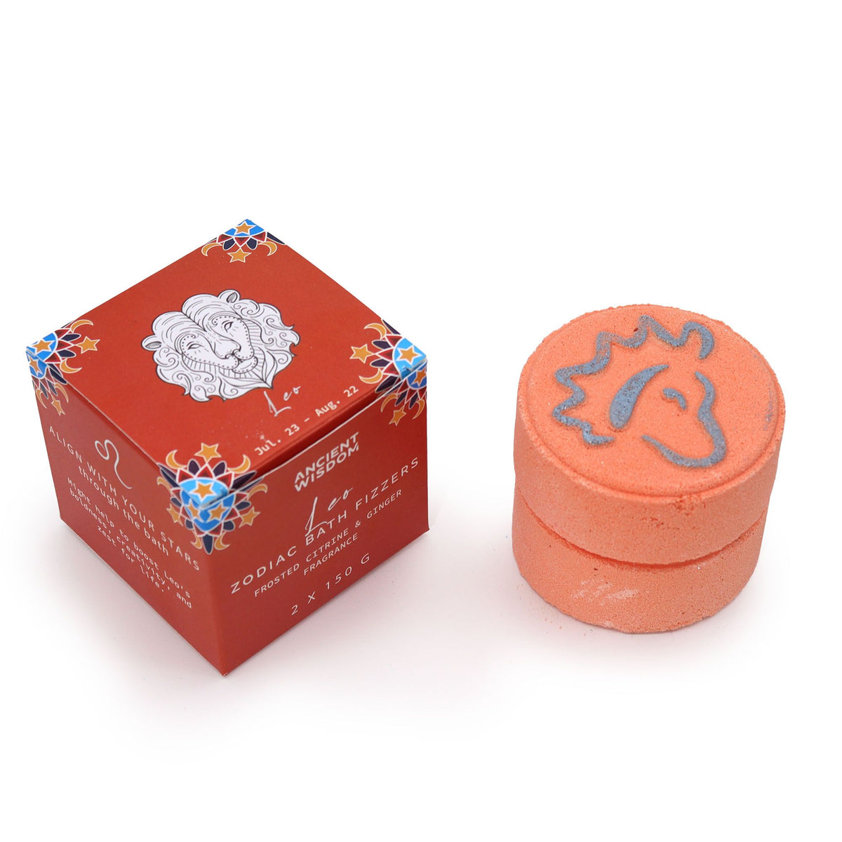 Zodiac Badbruisballen met Horoscoop – Leeuw – 2 x 150 g