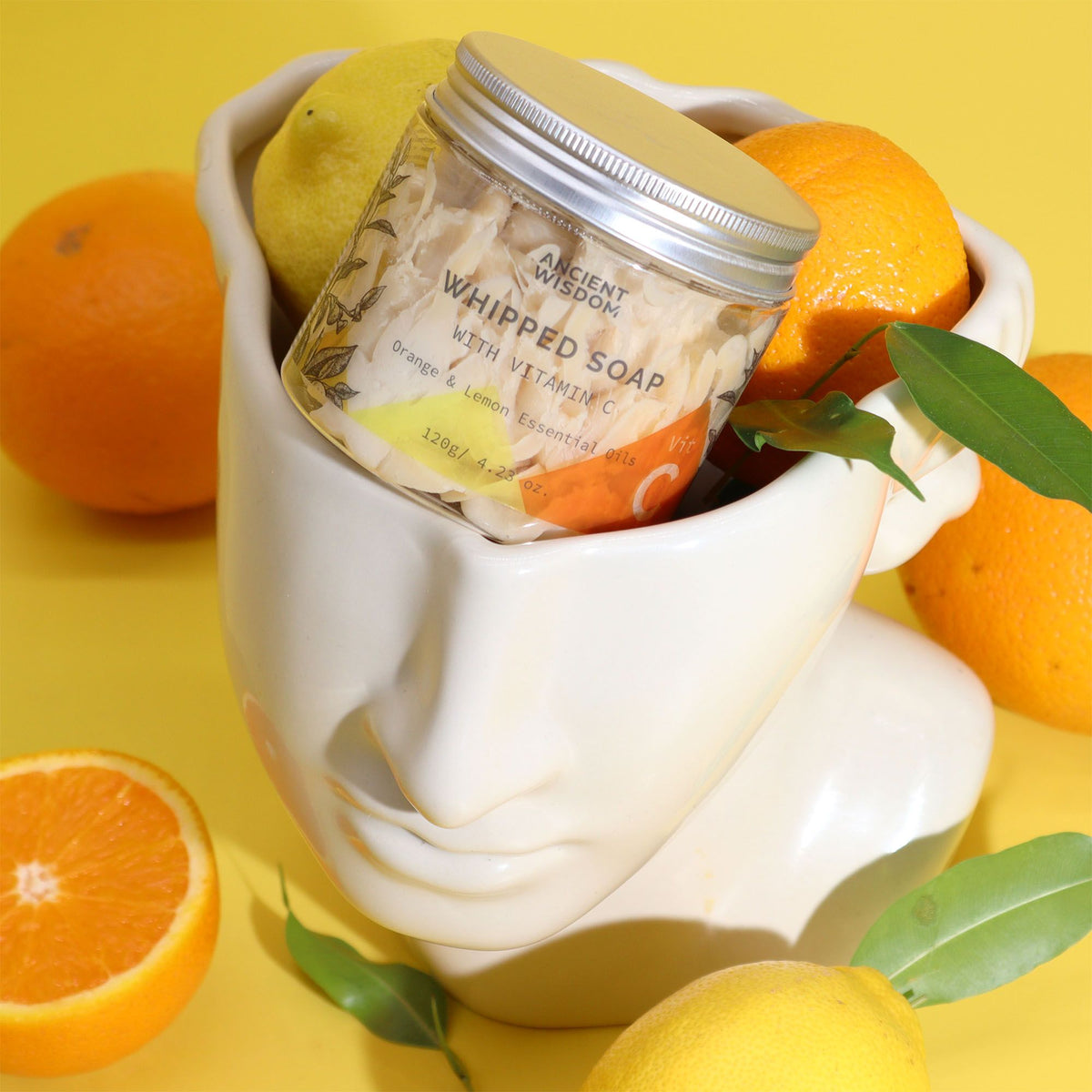 Vitamin C Whipped Soap – Sinaasappel & Citroen – 120 g