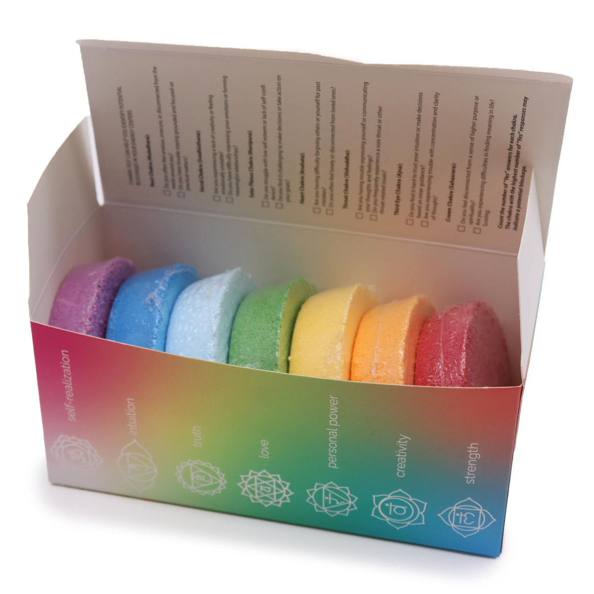 Chakra Harmony & Inner Glow – 7 Bath Fizzers Geschenkset