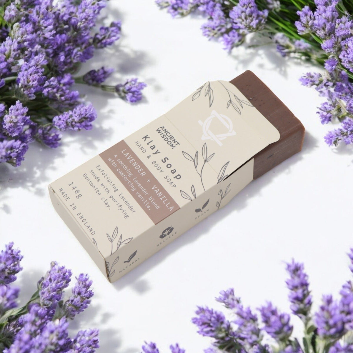Natuurlijke Kleizeep – Lavendel &amp; Vanille – 100 g