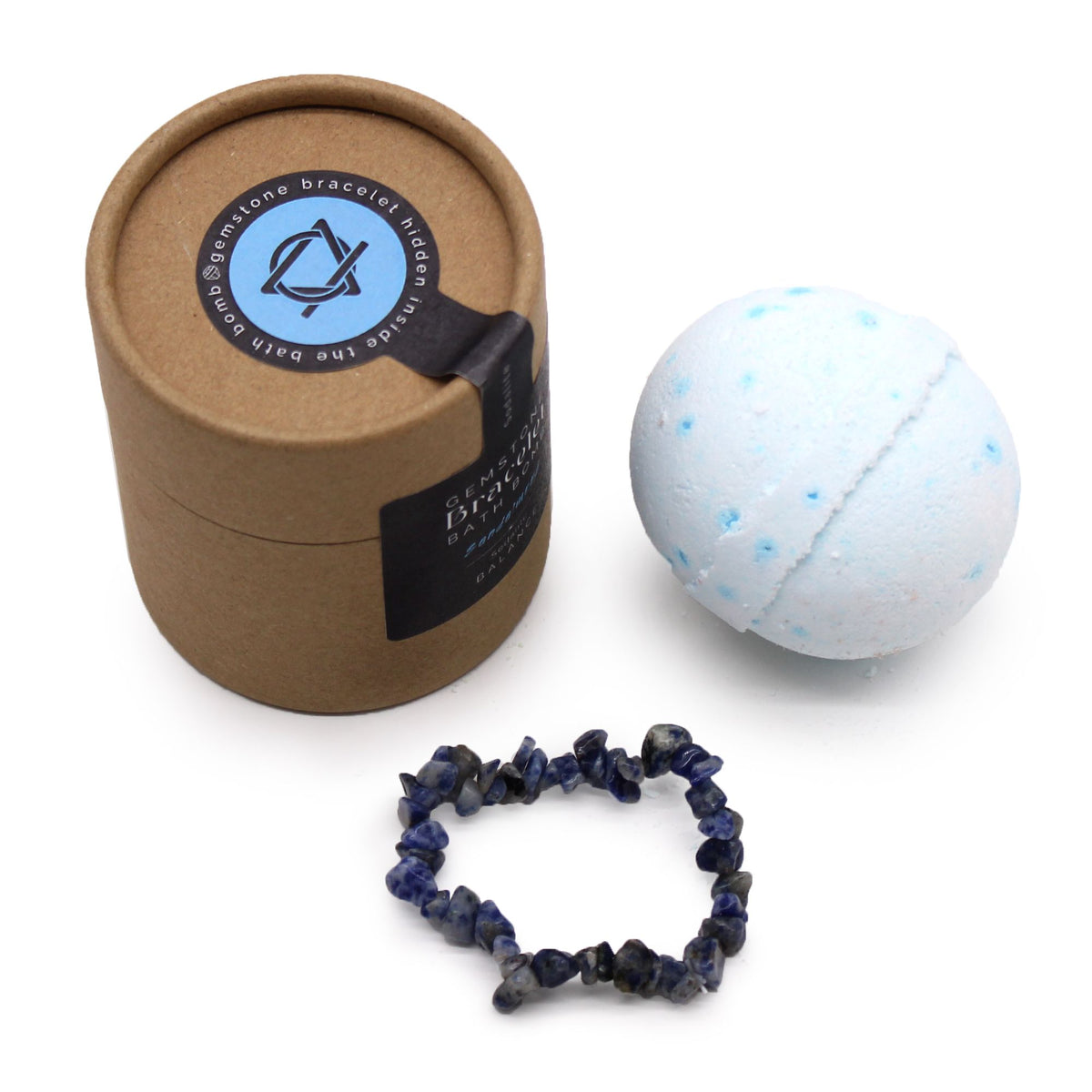 Bruisbal met Sodaliet Armband – Sandelhout